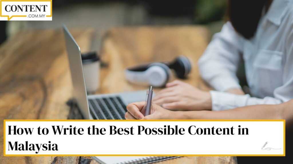 guy writing content on laptop