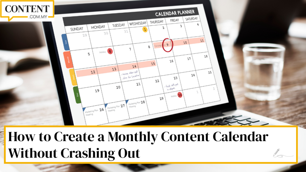 monthly content calender without crashing